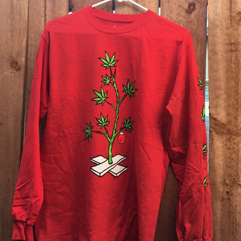 420 X mas LS tee. size Medium